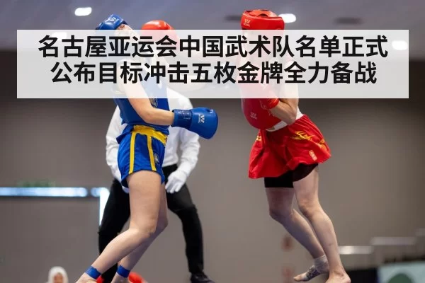 名古屋亚运会中国武术队名单正式公布目标冲击五枚金牌全力备战